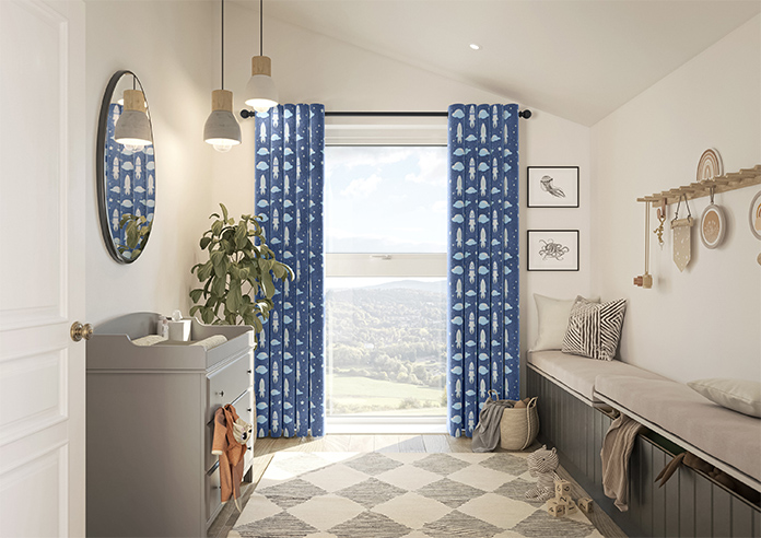 Blast Off, Celestial Blue - Made to Measure Curtains - Image 14
